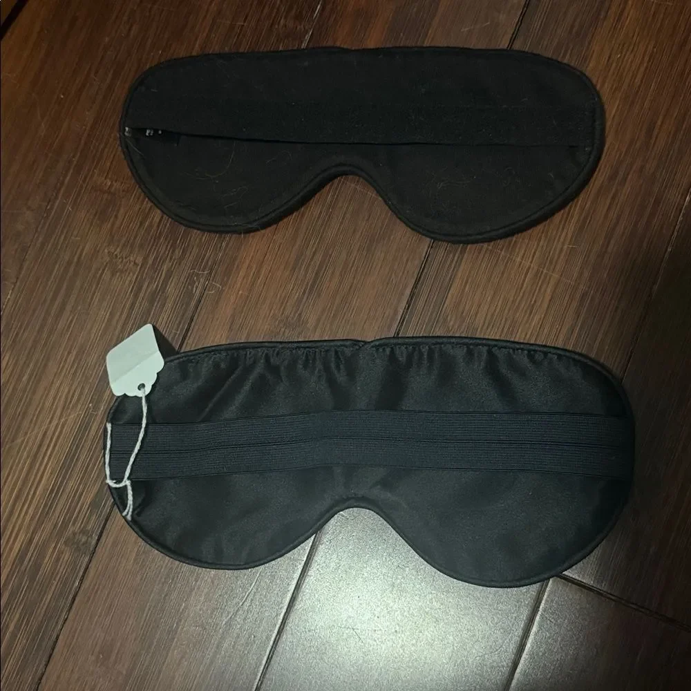 Black Lace and Eyelash Sleep Masks TWO Sleep Masks - 1 Silk & 1 Cotton NEW